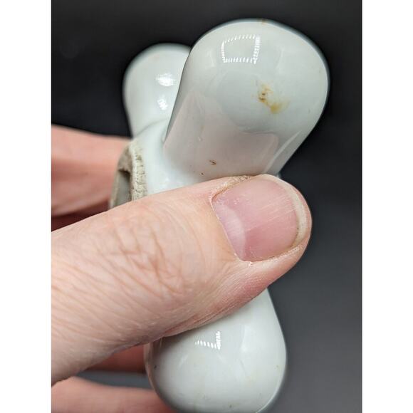 Vintage Porcelain Cold Water Faucet Tap Knob 2” sides 3" diagonal No Hardware - Picture 4 of 9